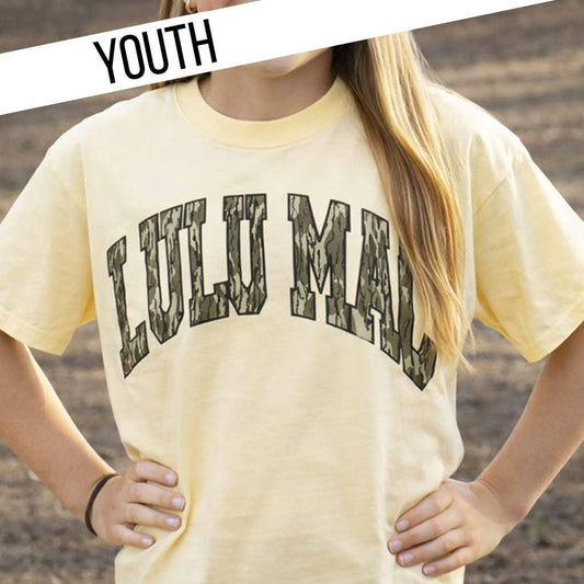 LULU Mac Mossy Oak Bottomland Butter Youth Tee