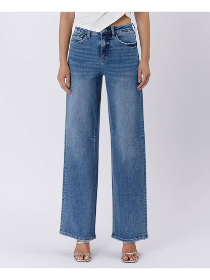 Supreme Tummy Control Super High Rise Baggy Wide Jeans
