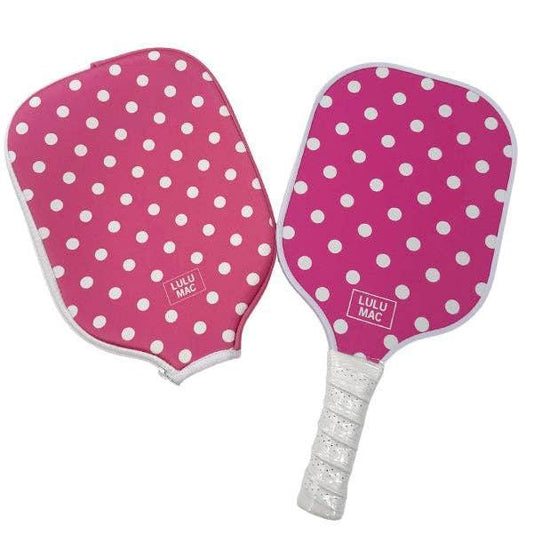 LULU Mac Hot Pink/White Dot Pickleball Paddle