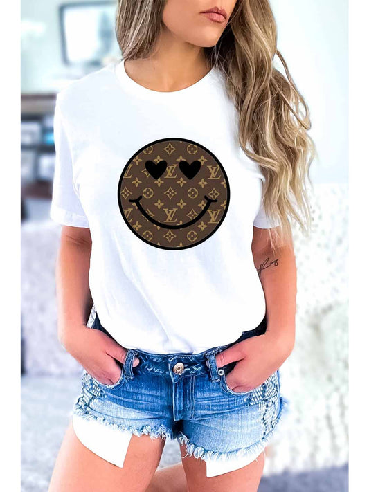 Heart Smiley Face Tee