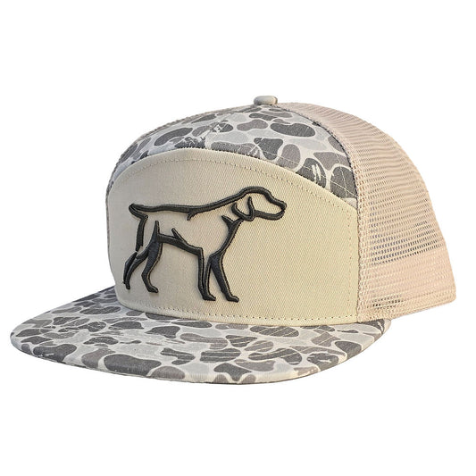 Green Backwoods Camo 7 Panel 3D Puff