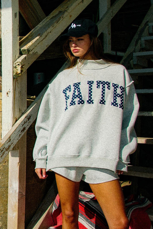 Faith Mock Neck Sweatshirt