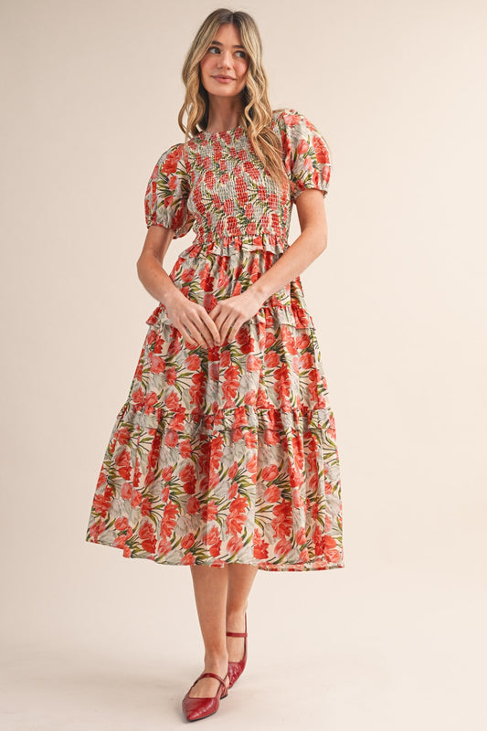 Wild Flowers Midi Dress