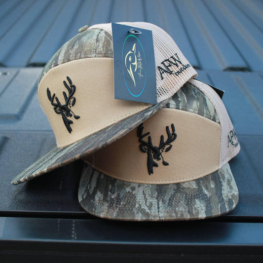 Realtree Legacy Camo 7 Panel Buck Logo Hat