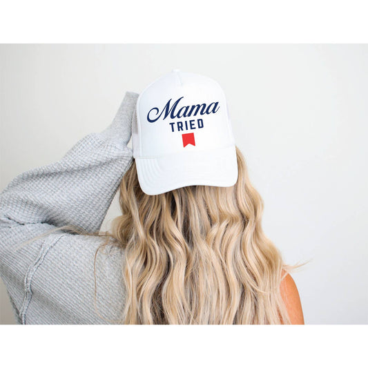 Mama Tried White Trucker