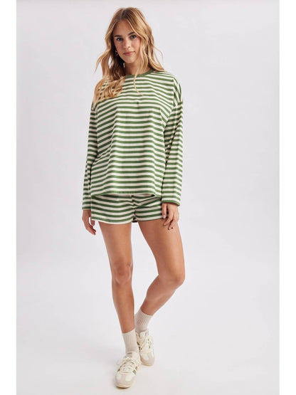 Explorer Striped Shorts Set