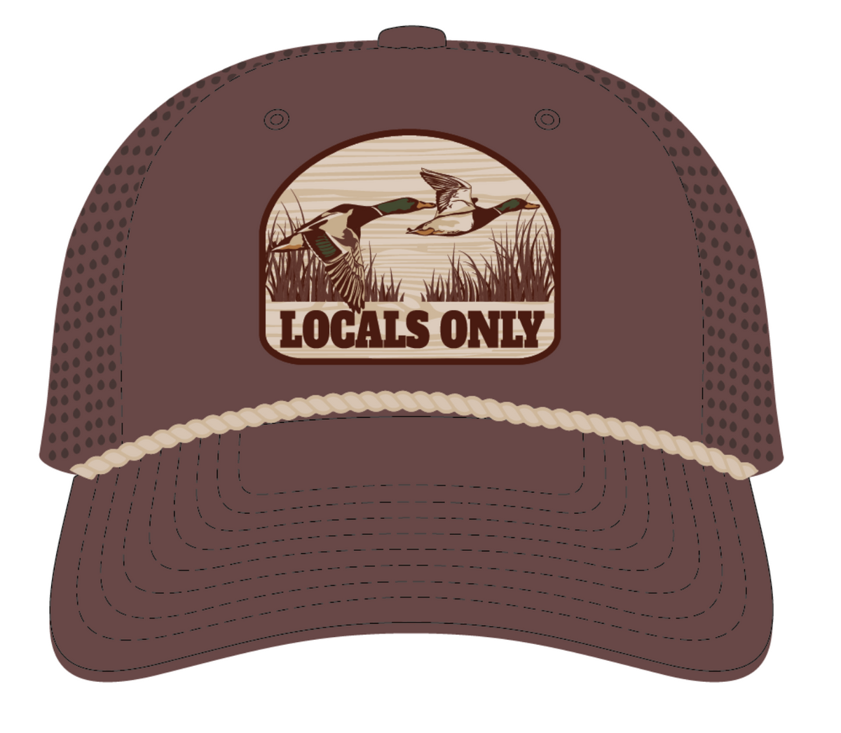 Mallard Marsh Patch Perforated Rope Hat