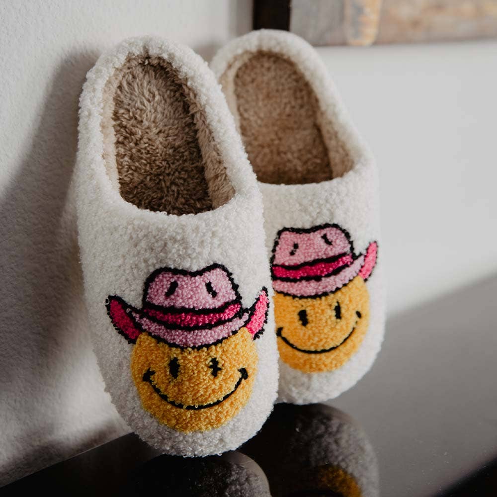 Smiley Cowgirl Slippers