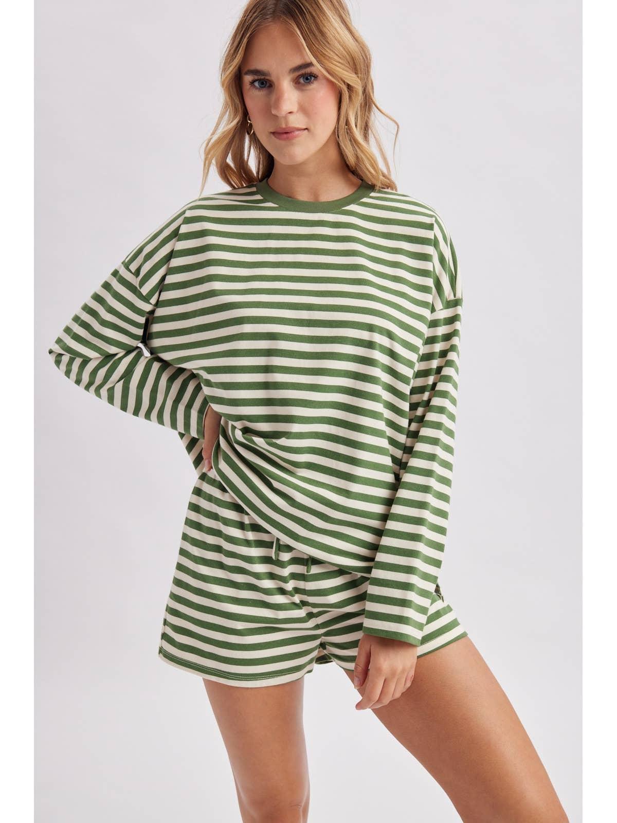 Explorer Striped Shorts Set