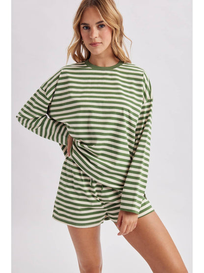 Explorer Striped Shorts Set