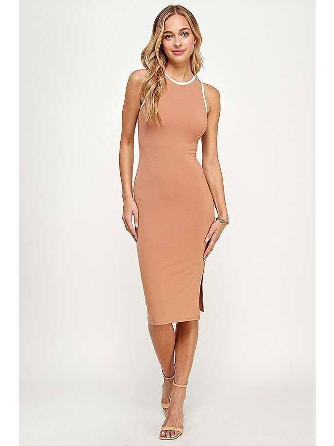 Side Slit Midi Dress