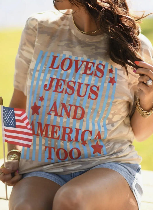 Loves Jesus And America Too Graphic