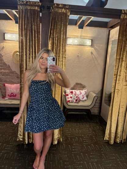 Spring Cowgirl Denim MIni Dress