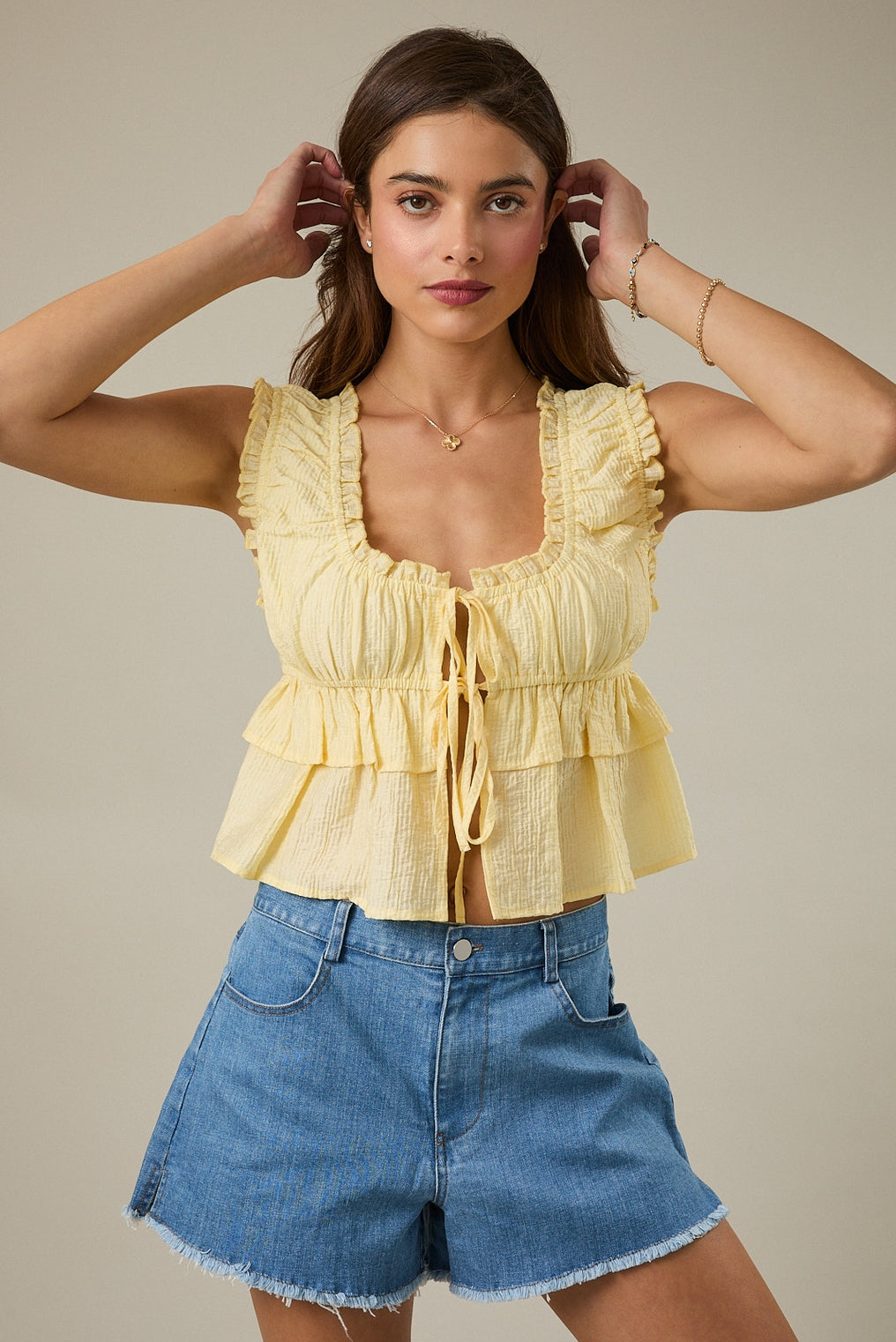 Sunkissed Bubble Sleeve Blouse