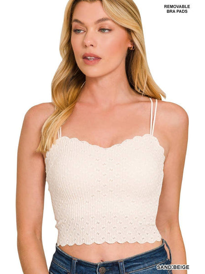 Seamless Lace Bralette with Bra Pads