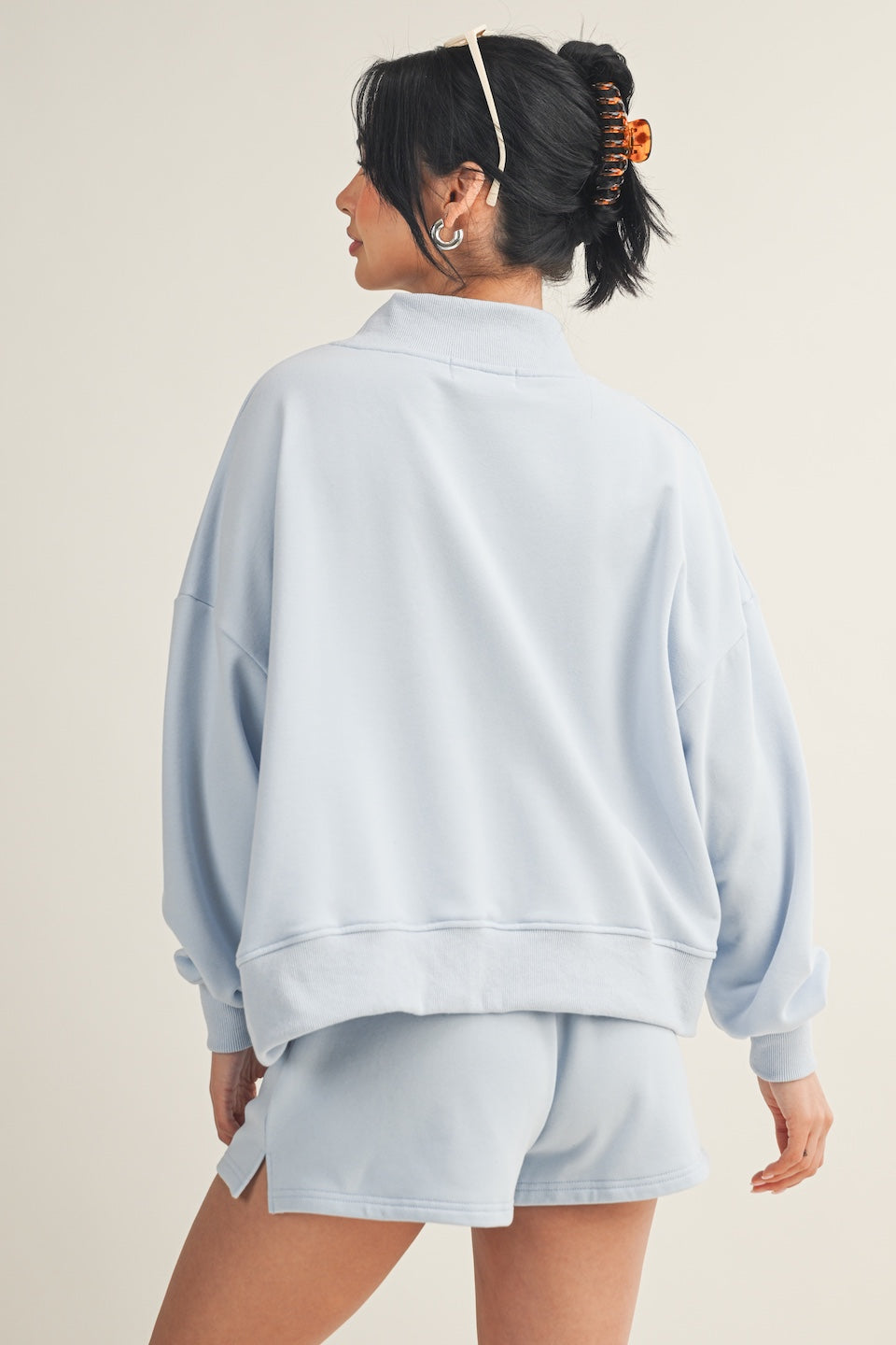 Salty Oversized Mock Neck Sweatshirt