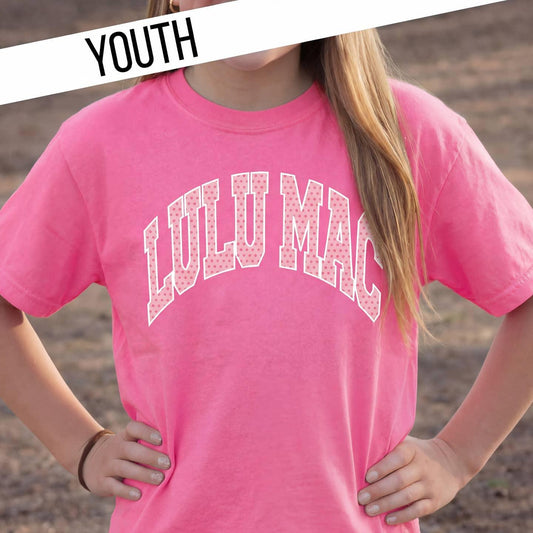 LULU Mac Dot Neon Pink Youth Tee