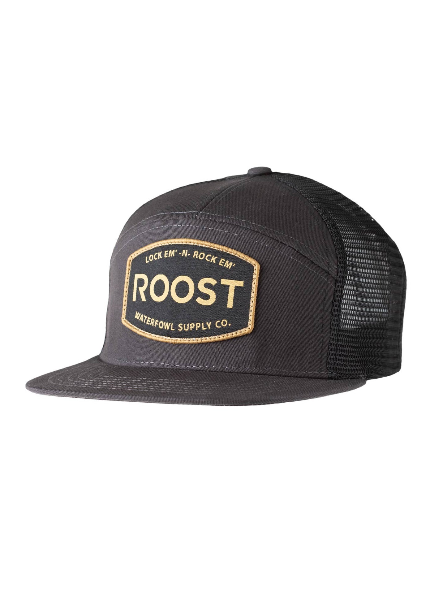 Roost 7 Panel Woven Logo Patch Hat