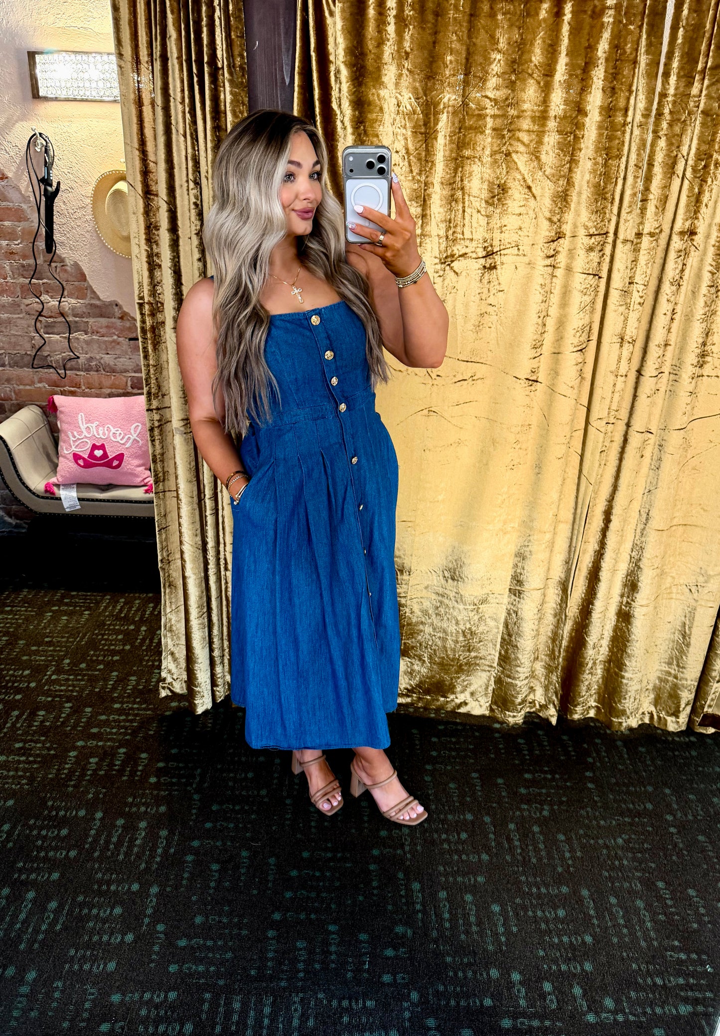 Denim Midi Dress