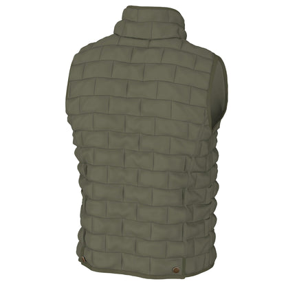 Youth Brick Quilted Vest Moss