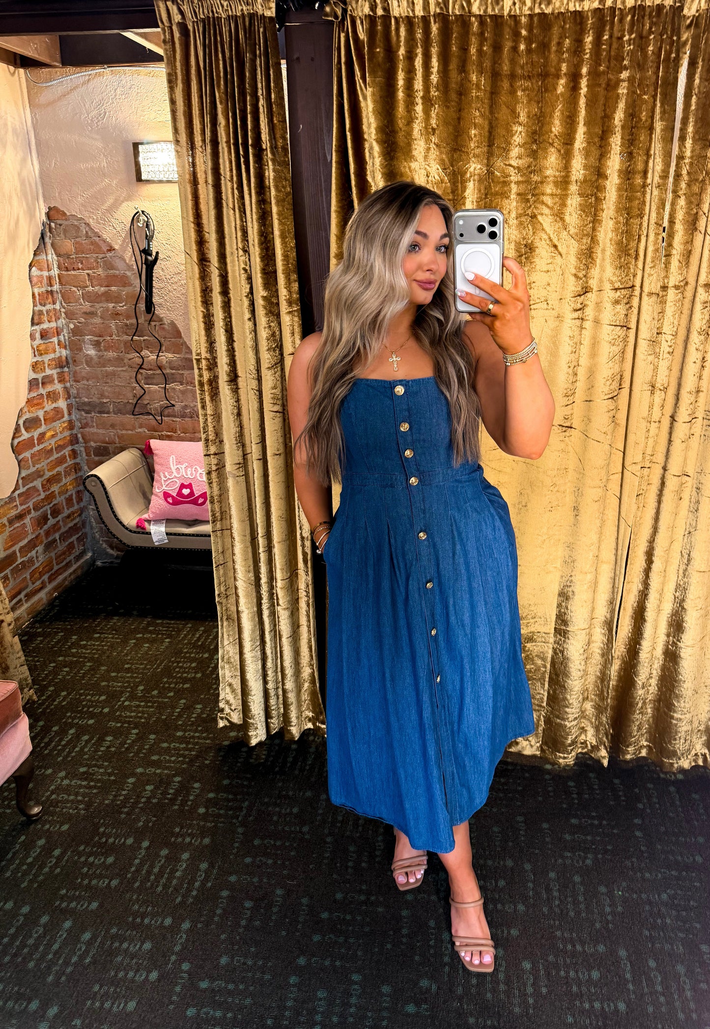Denim Midi Dress