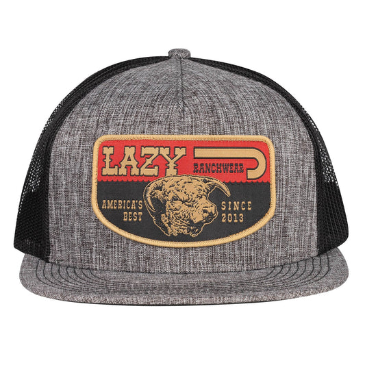 Lazy J Ranch Heather Grey & Black America's Best Banner 5 Panel