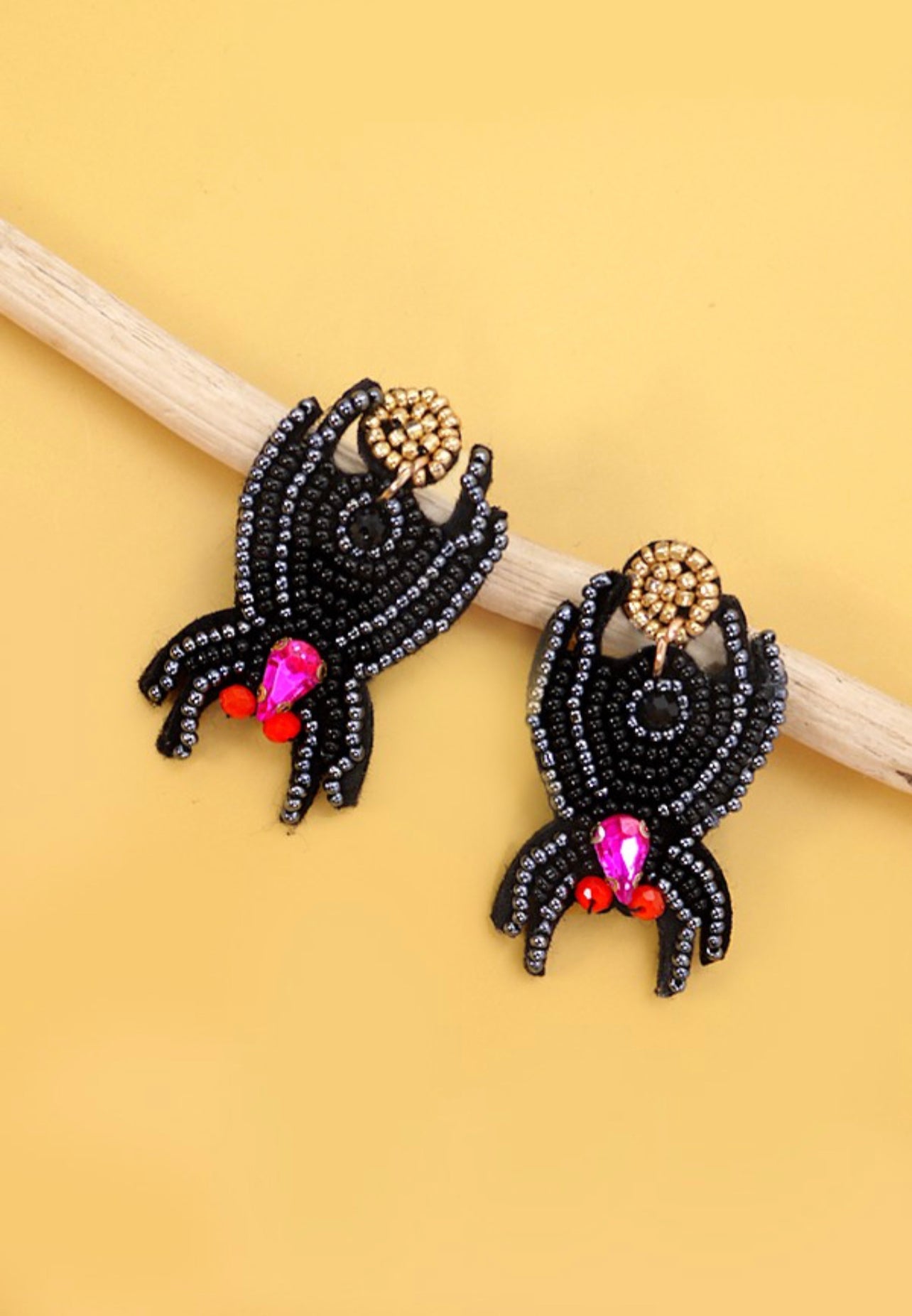 Spider beaded earrings