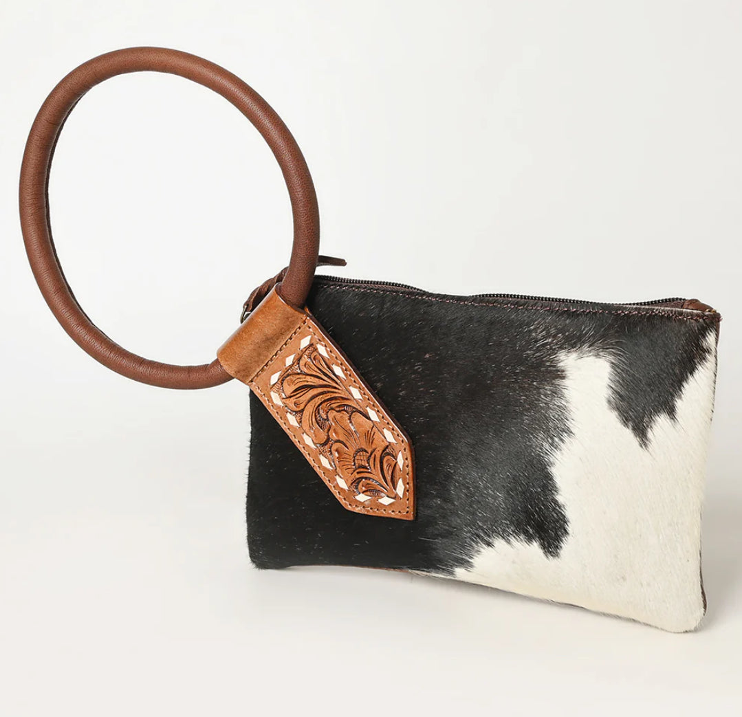 Cowhide Wristlet