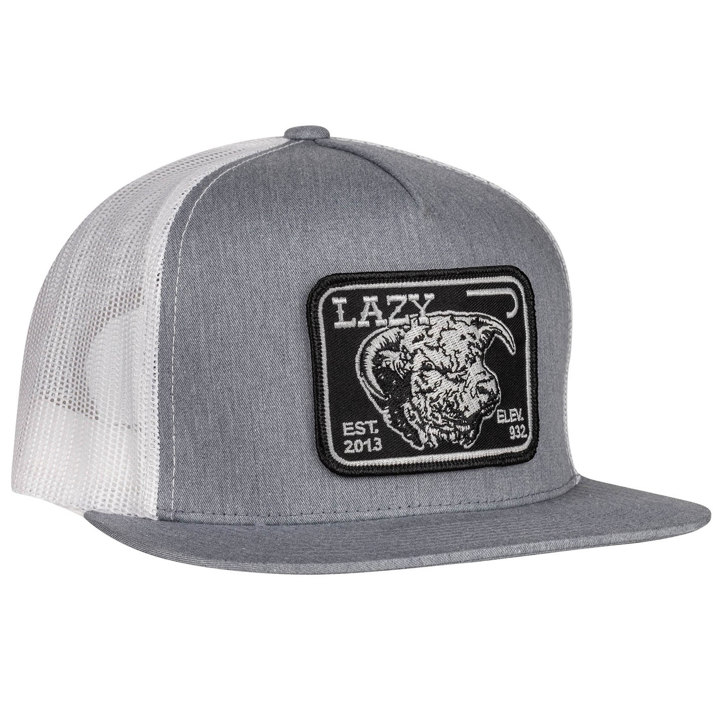 Lazy J Ranch Heather Grey & White Black Elevation Classic Five Panel