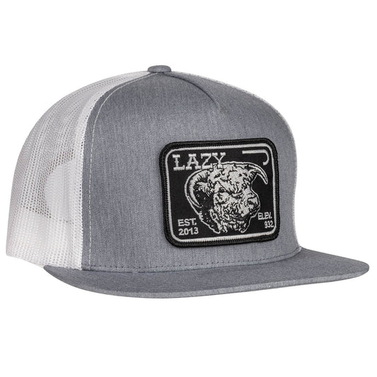 Lazy J Ranch Heather Grey & White Black Elevation Classic Five Panel