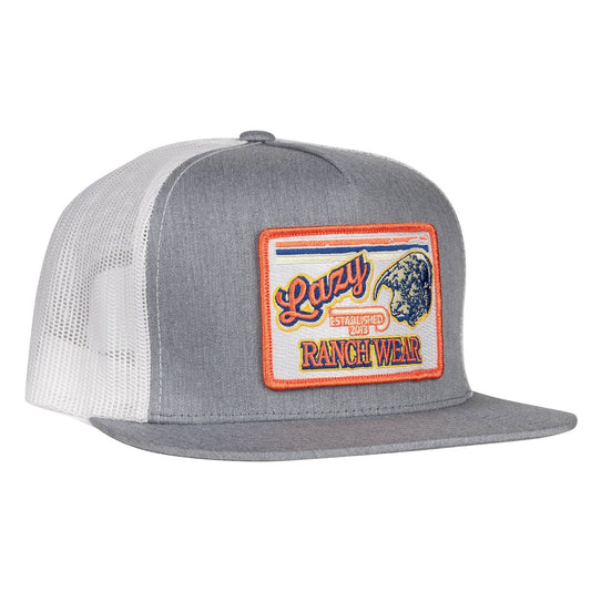 Lazy J Ranch Heather Grey & White Retro Ranch Classic 5 Panel