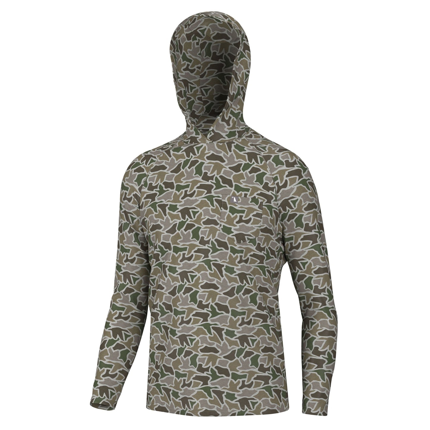 Heather Blend Hoodie Duck Camo
