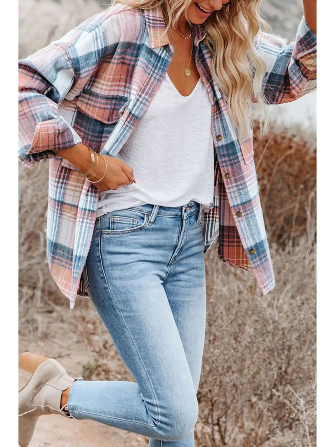 Pink obsessed flannel