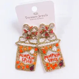 Pumpkin spice earrings