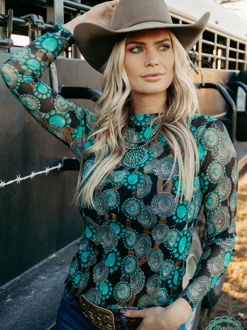 Concho Queen Mesh Top