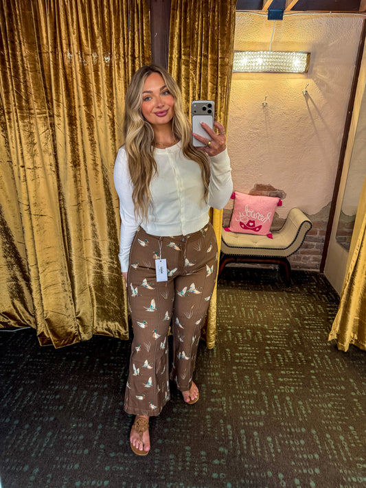Mallard Wide Leg Jeans - Mocha
