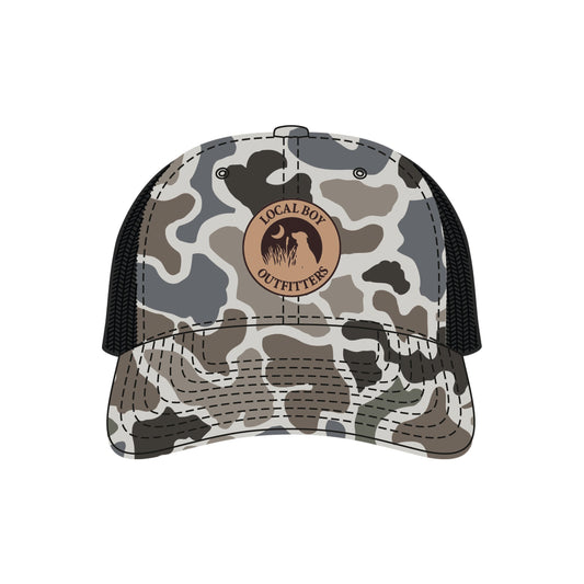 Youth Leather Patch Trucker Hat Localfladge