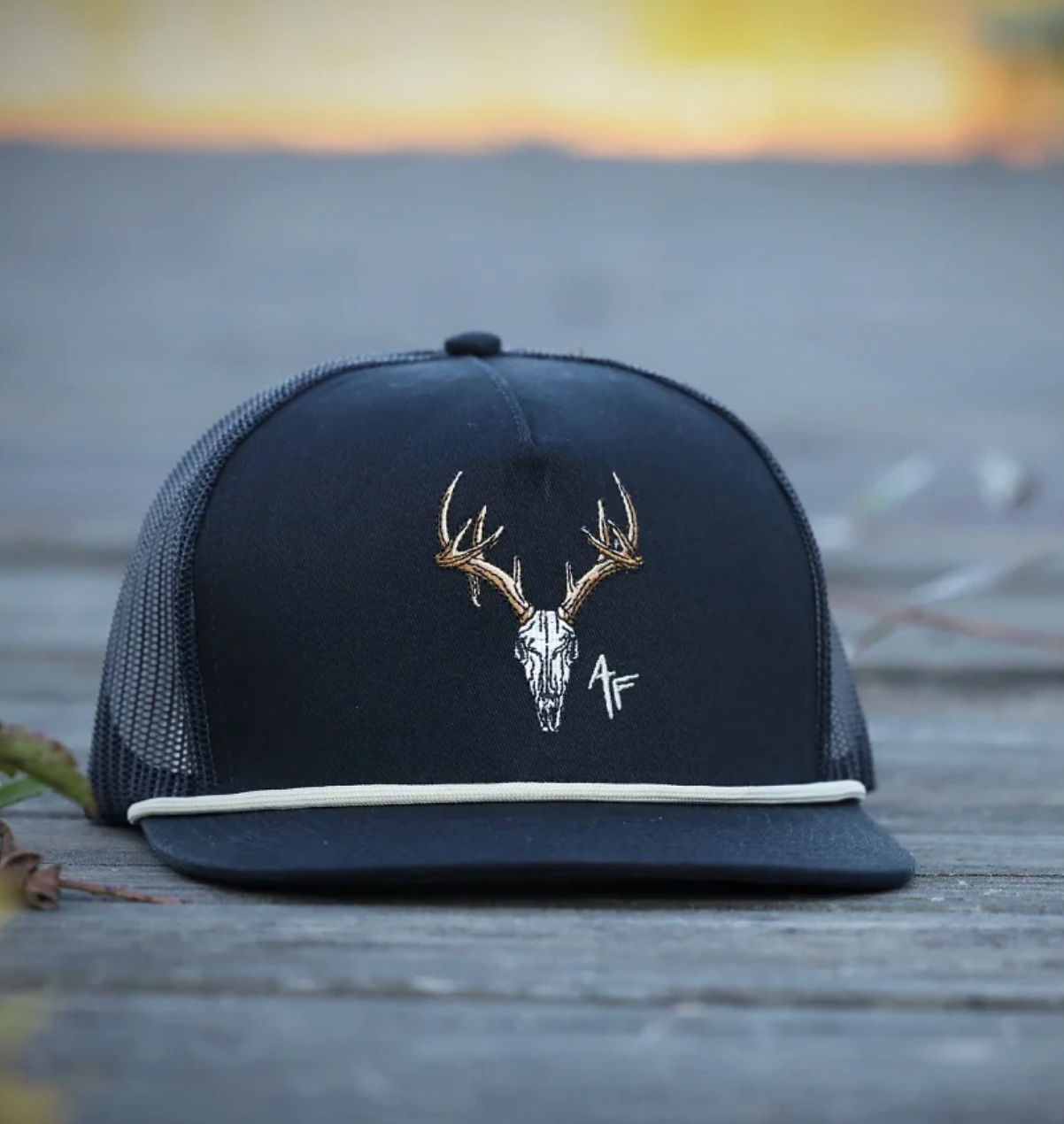 European Skull All Black Rope