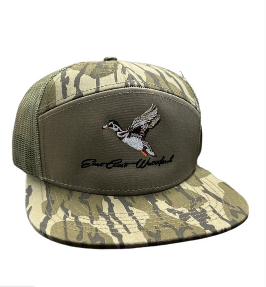 Embroidered Woodie Logo 7 Panel Hat