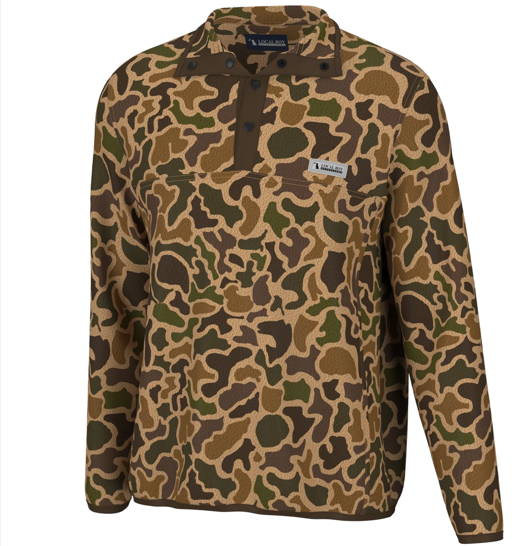 Quater Snap Pullover Old School Camo