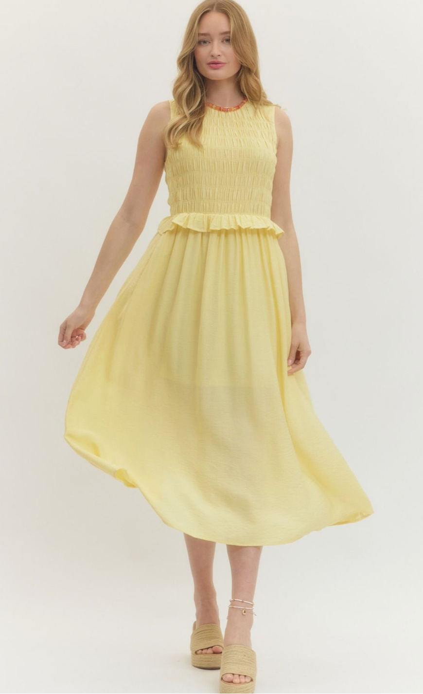 Sunshine Dress in Lemon