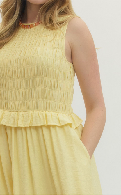 Sunshine Dress in Lemon