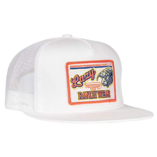 Lazy J Ranch White Retro Hereford Classic Five Panel Hat