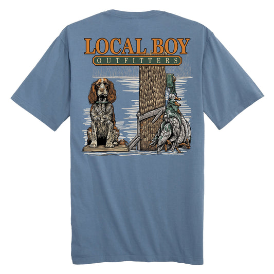 Youth Spaniel Stand SS Tee Slate