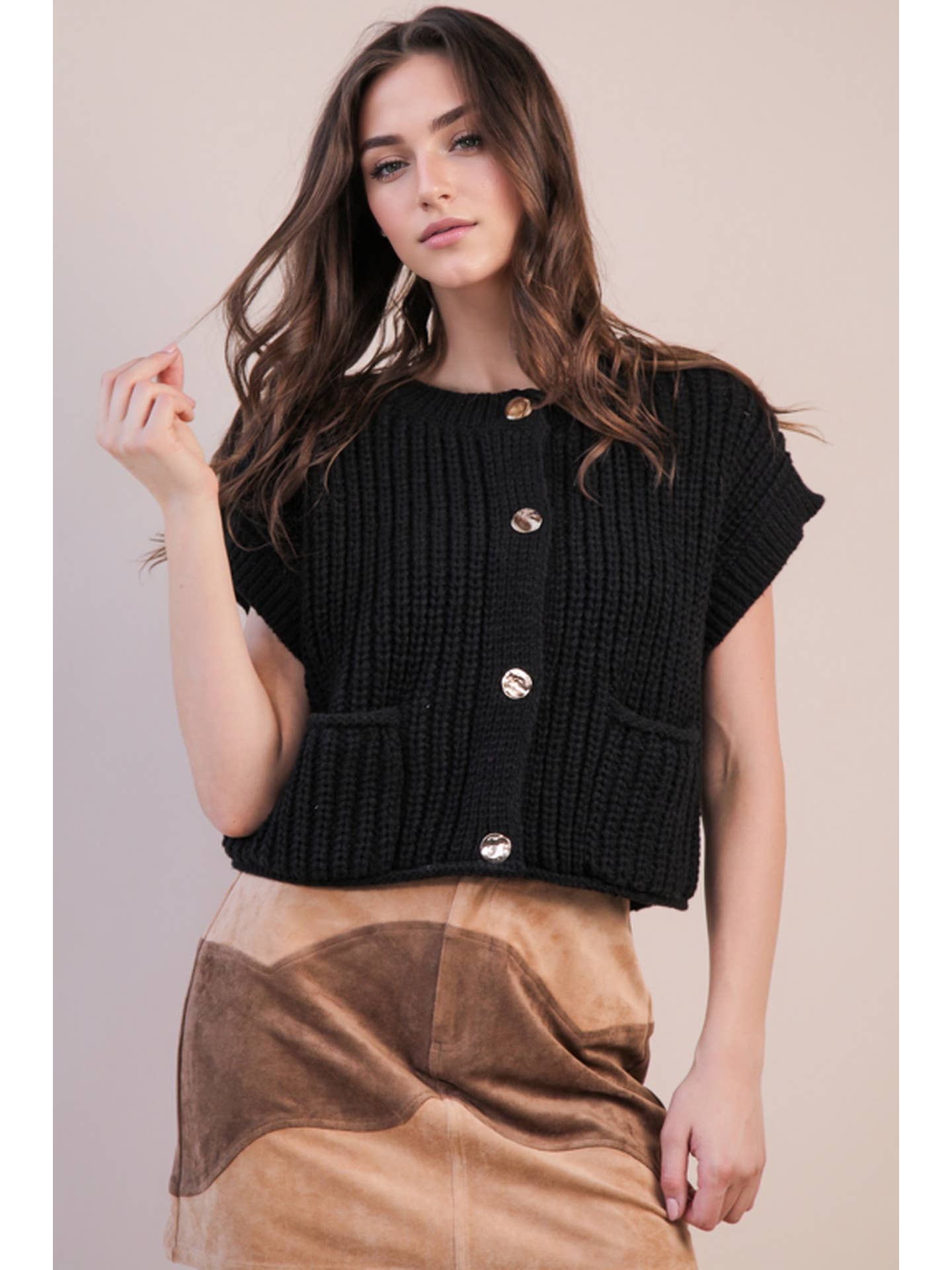 Hudson Oversized Sweater Top Black