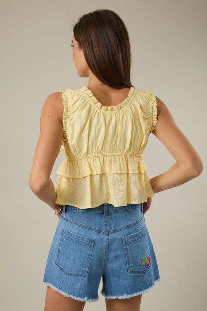 Sunkissed Bubble Sleeve Blouse
