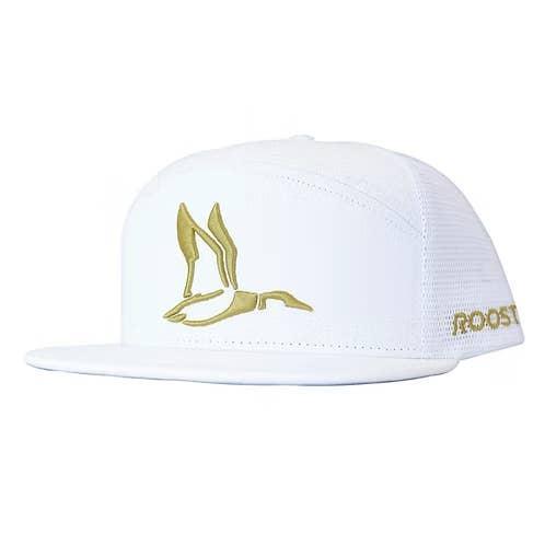Roost Solid 3D Duck Logo Hat White