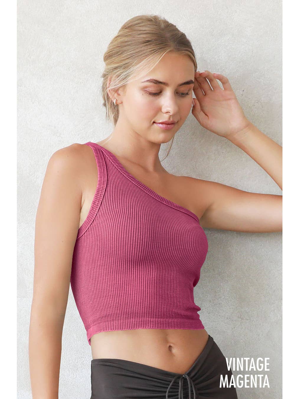 One Shoulder Crop Top