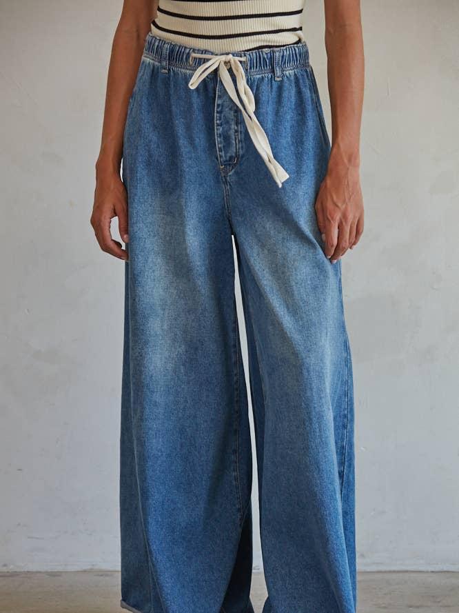 Caleb Drawstring Denim Pants
