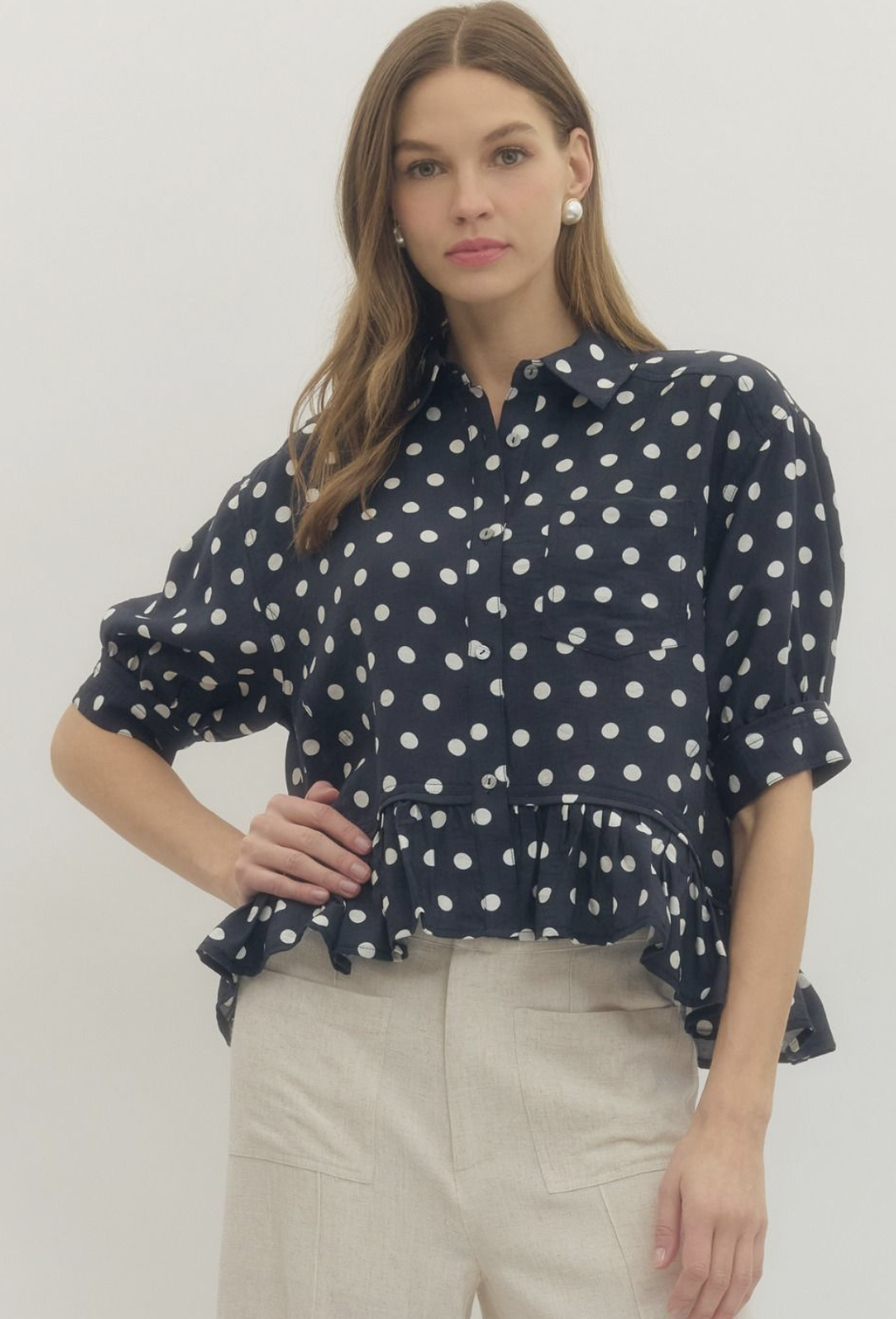 Darlin' Polka Dot Blouse